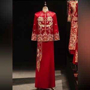 Chinese Tea Ceremony Wedding Tang Suit